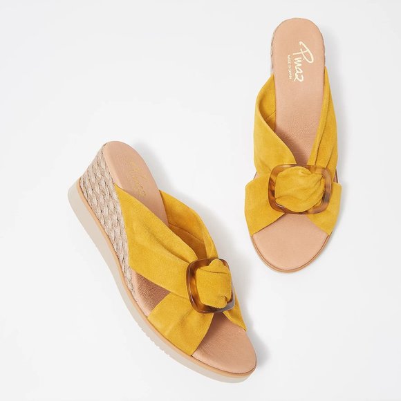 Pinaz Shoes - Pinaz Suede Slide Espadrilles